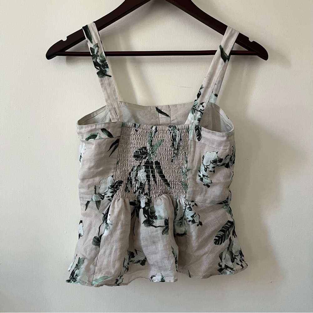 Banana Republic floral linen ramie  tank - Picture 2 of 5